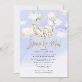 Cute Forest Rabbit Blue Sky | Baby shower per post Kaart