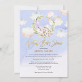Cute Forest Rabbit Blue Sky | Virtueel Baby shower Kaart (Voorkant)