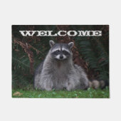 Cute Forest Raccoon Photo Welcome Deurmat (Voorkant)