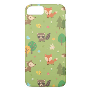 Cute Forest Woodland Animal Pattern Case-Mate iPhone Case