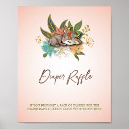 Cute Forest Woodland Oh Baby Deer Animals Games Poster