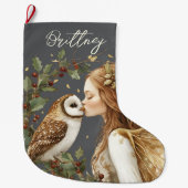 Cute Forestcore Christmas Fairy Grote Kerstsok (Voorkant)