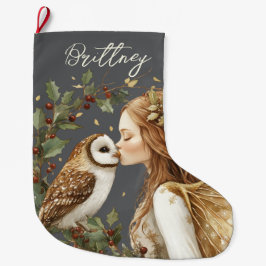 Cute Forestcore Christmas Fairy Grote Kerstsok