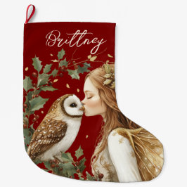 Cute Forestcore Christmas Fairy Grote Kerstsok