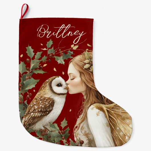 Cute Forestcore Christmas Fairy Grote Kerstsok (Voorkant)