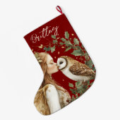 Cute Forestcore Christmas Fairy Grote Kerstsok (Achterkant (Hangend))