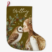 Cute Forestcore Christmas Fairy Grote Kerstsok (Voorkant)