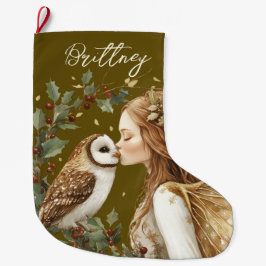 Cute Forestcore Christmas Fairy Grote Kerstsok