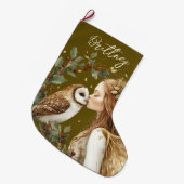 Cute Forestcore Christmas Fairy Grote Kerstsok (Voorkant (Hangend))