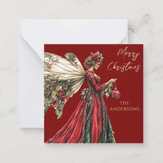 Cute Forestcore Holiday Fairy Holiday  Notitiekaartje (Voorkant)