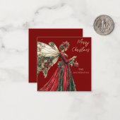 Cute Forestcore Holiday Fairy Holiday  Notitiekaartje (Voorkant / Achterkant in situ)