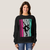 Cute Forever Cute Ice Skating Player Team Fan Coac Trui (Voorkant volledig)