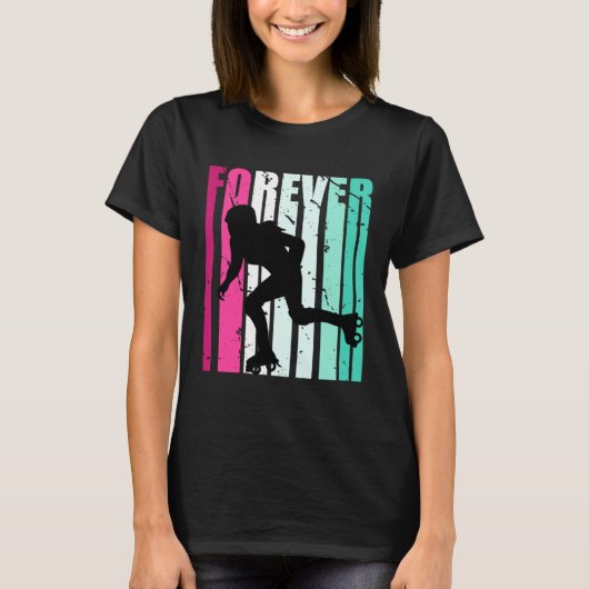 Cute Forever Cute Roller Skating Roller Girls Fan  T-shirt (Voorkant)