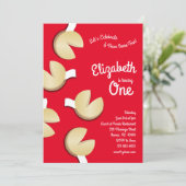 Cute Fortune Cookies Kinder 1e verjaardag Kaart (Staand voorkant)