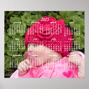 Cute Foto Jaarlijkse Kalender 2023 Poster