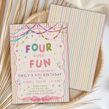 Cute Four Ever Fun 4de verjaardagsfeestje