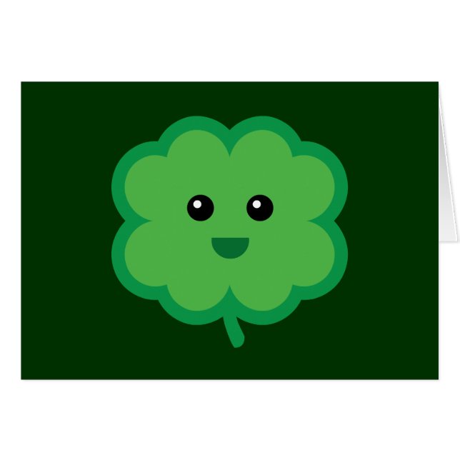 Cute Four Leaf Clover (Voorkant Horizontaal)