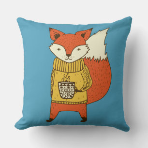 Cute Fox aangepaste kleur werpt kussens