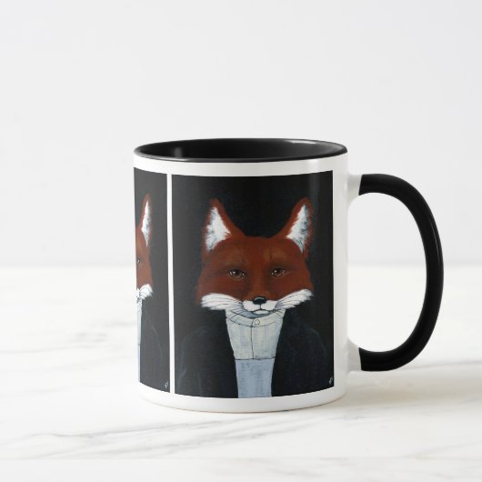 Cute Fox American Gothic spoit of its woodland nat Mok (Rechts)