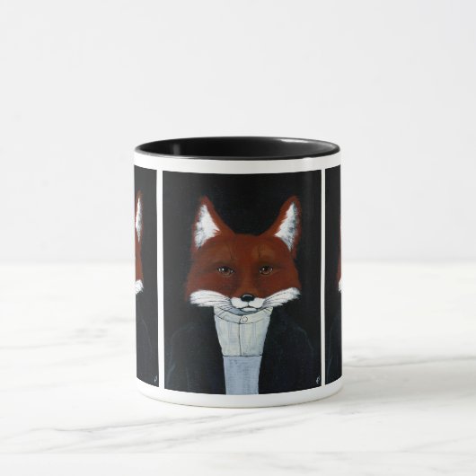 Cute Fox American Gothic spoit of its woodland nat Mok (Midden)
