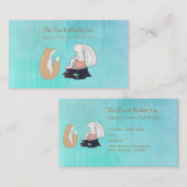 Cute Fox and Rabbit Woodland Creatures Tekening Visitekaartje (Voorkant / Achterkant)