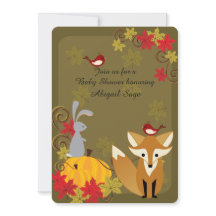 Cute Fox and Woodland Animal Herfst Baby shower