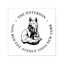 Cute Fox Animal Cartoon Custom Name Return Address
