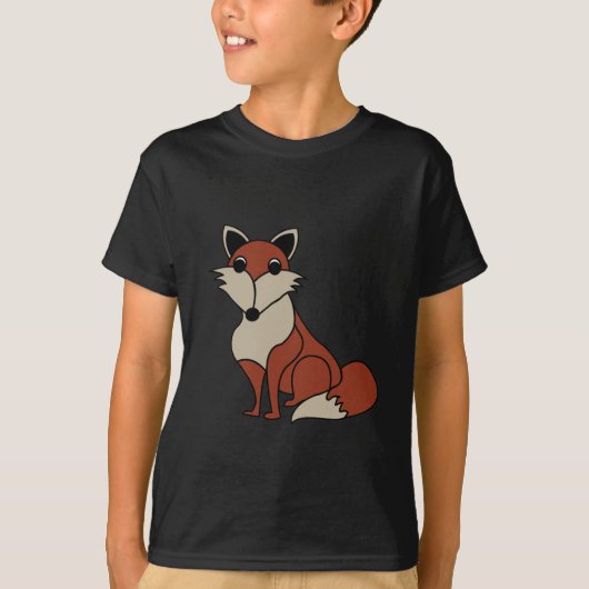 Cute Fox Animal T-shirt (Voorkant)