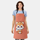 Cute Fox Apron Schort (Gedragen)