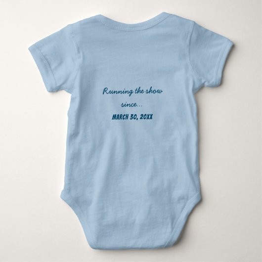 Cute Fox Baby Boy die het Show blauw T-shirt runt (Achterkant)