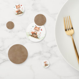 Cute fox baby shower confetti