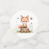 Cute fox baby shower  confetti (Kleine voorkant)