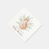 Cute fox. Baby shower dat neutraal is voor bossen Servet (Hoek)