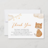 Cute Fox Baby shower Hartelijk dank Bedankkaart (Voorkant)