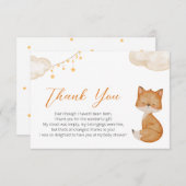 Cute Fox Baby shower Hartelijk dank Bedankkaart (Voorkant / Achterkant)