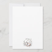 Cute Fox Baby Shower Kaart (Achterkant)