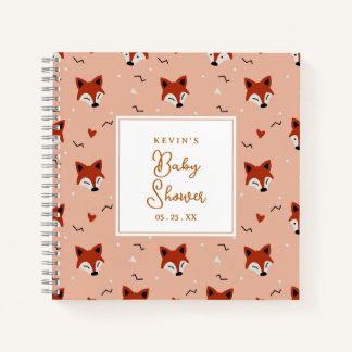 Cute Fox Baby shower Notitieboek