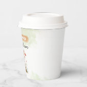 Cute fox baby shower  papieren bekers (Links)