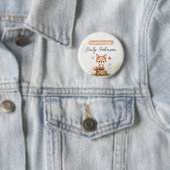 Cute fox baby shower  ronde button 5,7 cm (In situ)