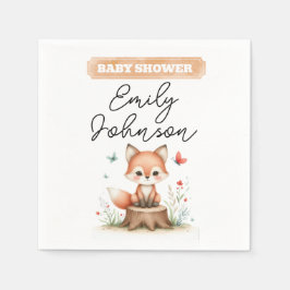 Cute fox baby shower  servet