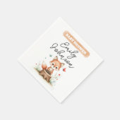 Cute fox baby shower  servet (Hoek)