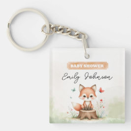 Cute fox baby shower  sleutelhanger