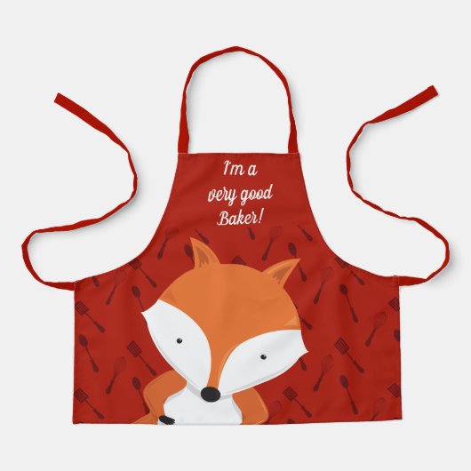 Cute Fox Baker Schort (Voorkant)