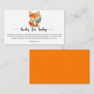 Cute Fox boeken voor baby ticket Informatiekaartje