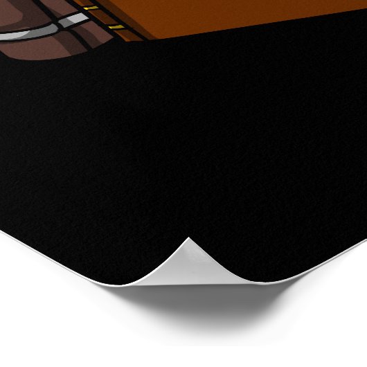 Cute Fox Book Reading Animal Poster (Hoek)