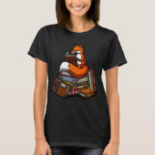Cute Fox Book Reading Animal T-shirt (Voorkant)