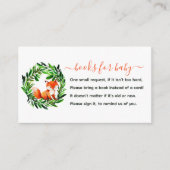 Cute Fox Books for Baby shower Enclosure Kaart (Voorkant)