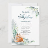 Cute Fox | Bosland Spring Summer Birthday Kaart (Voorkant)