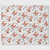 Cute Fox cadeauomslag Forest Woodland Wrapping Pap Cadeaupapier (Vlak)