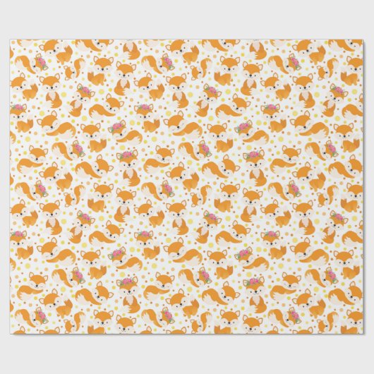 Cute Fox Cadeaupapier (Vlak)